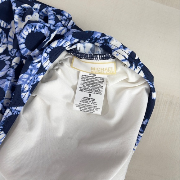 MICHAEL KORS tie dye printed halter one piece sexy slimming swimsuit vacation 8 - Picture 9 of 9